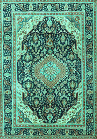 Persian Turquoise Traditional Rug, tr4497turq