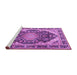 Sideview of Machine Washable Persian Purple Traditional Area Rugs, wshtr4497pur