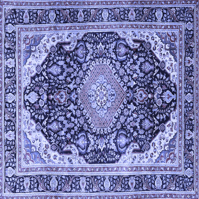 Square Persian Blue Traditional Rug, tr4497blu