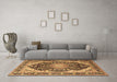 Machine Washable Persian Brown Traditional Rug in a Living Room,, wshtr4497brn