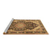 Sideview of Machine Washable Persian Brown Traditional Rug, wshtr4497brn