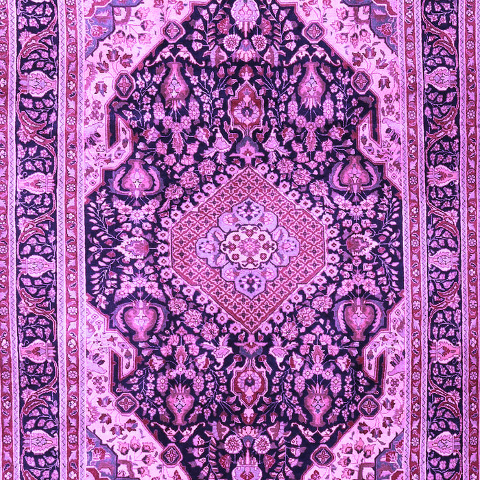 Machine Washable Persian Purple Traditional Area Rugs, wshtr4497pur