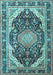 Machine Washable Persian Light Blue Traditional Rug, wshtr4497lblu