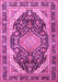 Machine Washable Persian Pink Traditional Rug, wshtr4497pnk