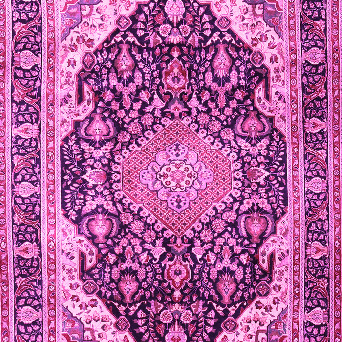 Machine Washable Persian Pink Traditional Rug, wshtr4497pnk
