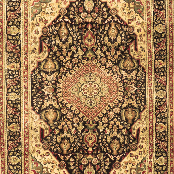 Machine Washable Persian Brown Traditional Rug, wshtr4497brn