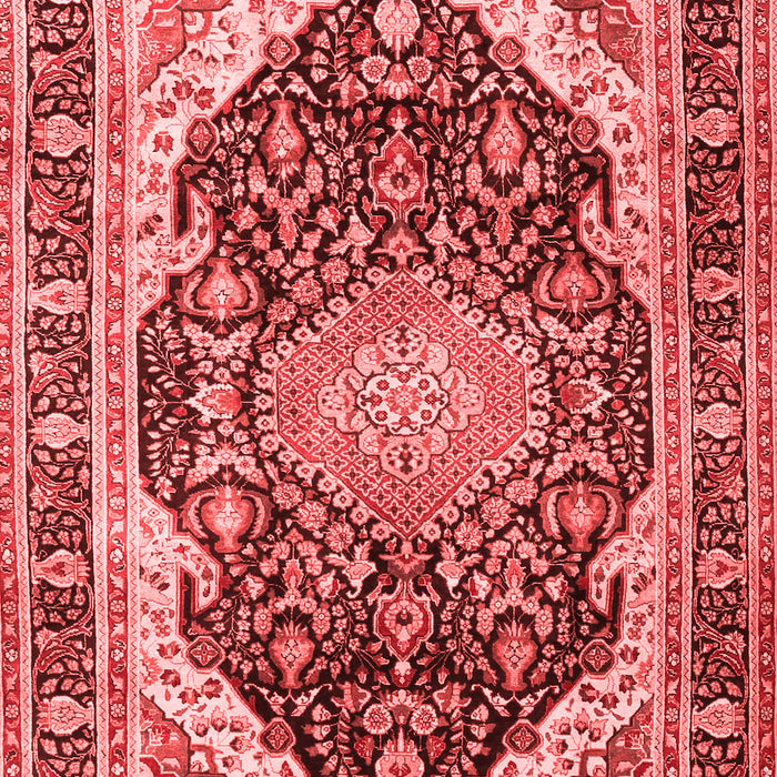 Machine Washable Persian Red Traditional Rug, wshtr4497red