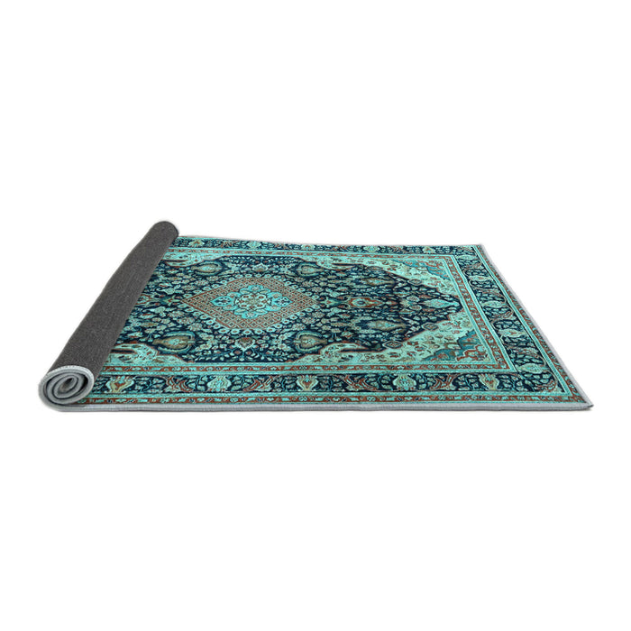Sideview of Persian Light Blue Traditional Rug, tr4497lblu