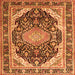 Serging Thickness of Persian Orange Traditional Rug, tr4497org