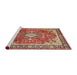 Sideview of Machine Washable Traditional Sandy Brown Rug, wshtr4498