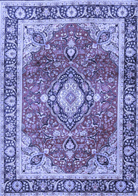 Medallion Blue Traditional Rug, tr4498blu