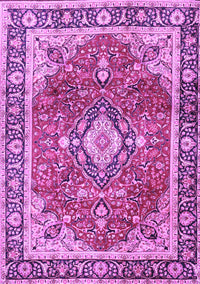 Medallion Purple Traditional Rug, tr4498pur