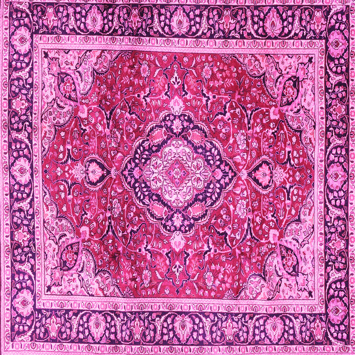 Square Medallion Pink Traditional Rug, tr4498pnk