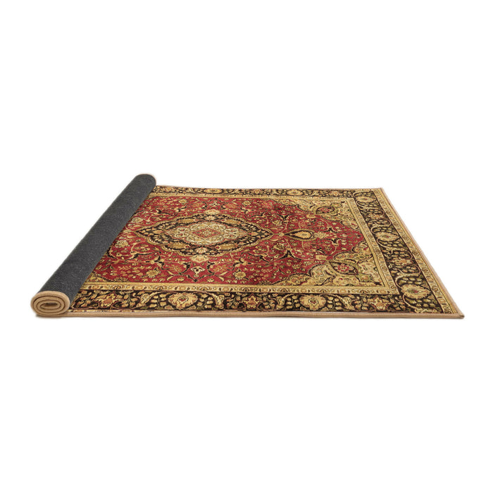 Sideview of Medallion Brown Traditional Rug, tr4498brn