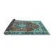 Sideview of Medallion Light Blue Traditional Rug, tr4498lblu