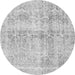 Square Persian Gray Traditional Rug, tr4499gry