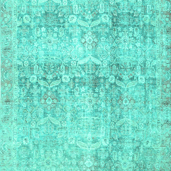 Machine Washable Persian Turquoise Traditional Area Rugs, wshtr4499turq