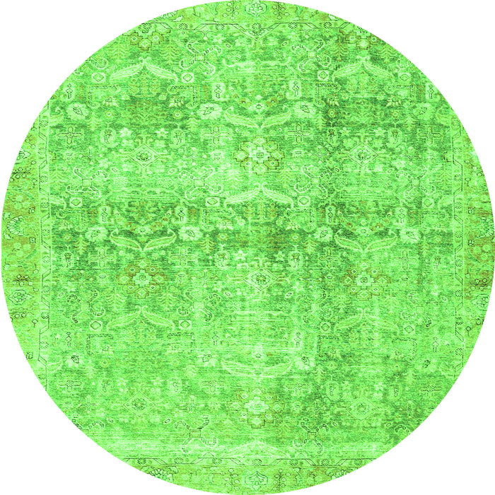 Machine Washable Persian Green Traditional Area Rugs, wshtr4499grn