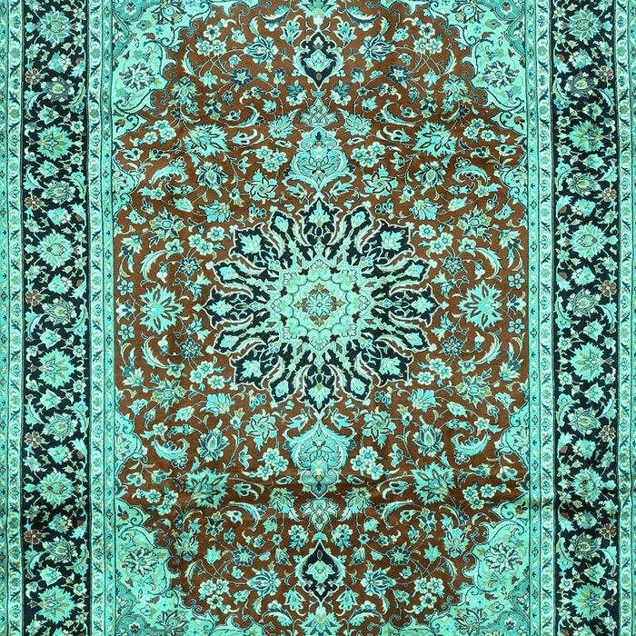 Medallion Turquoise Traditional Rug, tr449turq