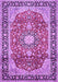 Machine Washable Medallion Purple Traditional Area Rugs, wshtr449pur