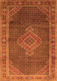 Medallion Orange Traditional Rug, tr44org