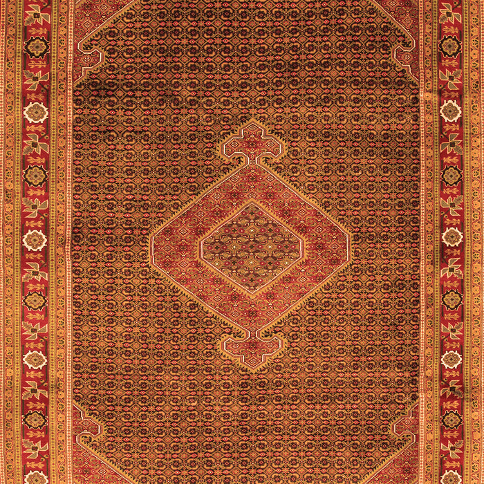 Medallion Orange Traditional Rug, tr44org