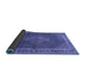 Sideview of Medallion Blue Traditional Rug, tr44blu