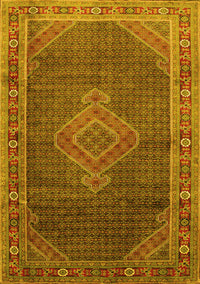 Medallion Yellow Traditional Rug, tr44yw