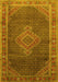 Medallion Yellow Traditional Rug, tr44yw