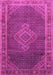 Machine Washable Medallion Pink Traditional Rug, wshtr44pnk