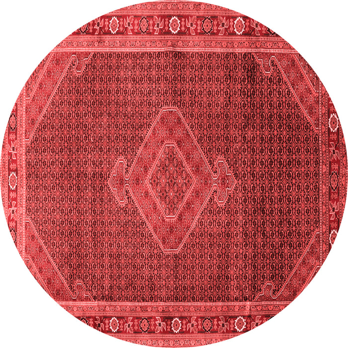Machine Washable Medallion Red Traditional Rug, wshtr44red