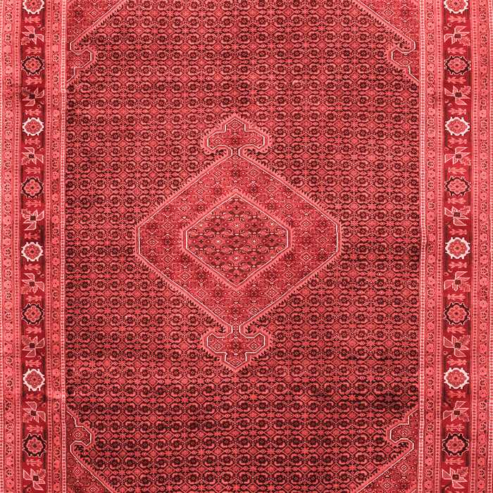Machine Washable Medallion Red Traditional Rug, wshtr44red