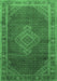 Medallion Emerald Green Traditional Rug, tr44emgrn