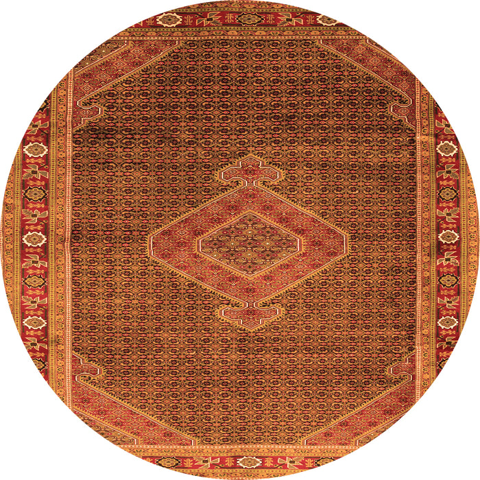 Square Medallion Orange Traditional Rug, tr44org