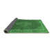 Sideview of Medallion Emerald Green Traditional Rug, tr44emgrn