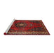 Sideview of Machine Washable Traditional Sienna Brown Rug, wshtr45