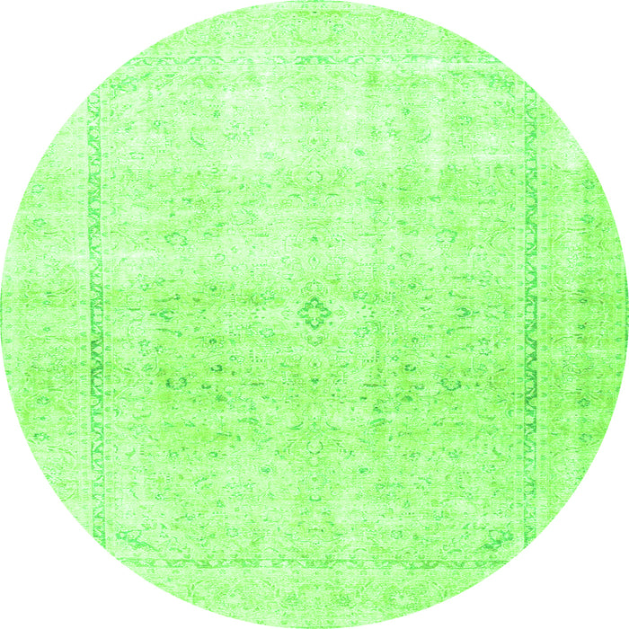 Square Persian Green Traditional Rug, tr4500grn