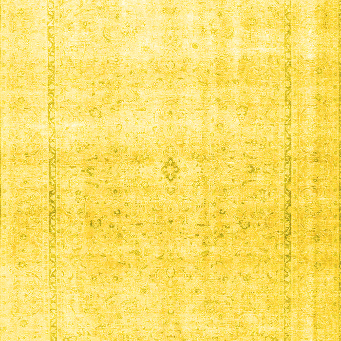 Machine Washable Persian Yellow Traditional Rug, wshtr4500yw