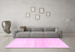 Machine Washable Persian Pink Traditional Rug in a Living Room, wshtr4500pnk