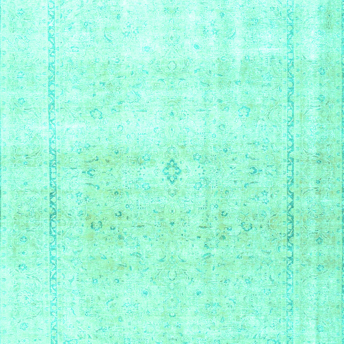 Machine Washable Persian Turquoise Traditional Area Rugs, wshtr4500turq