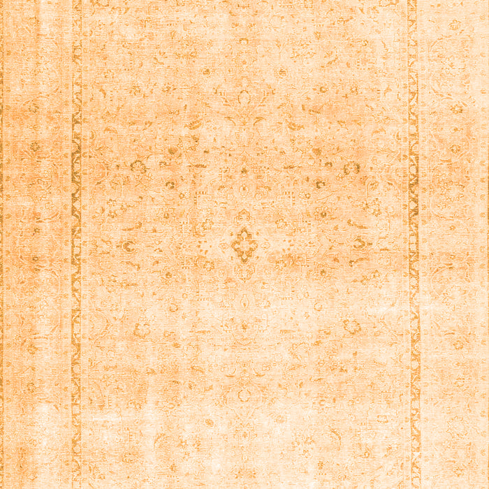Serging Thickness of Machine Washable Persian Orange Traditional Area Rugs, wshtr4500org