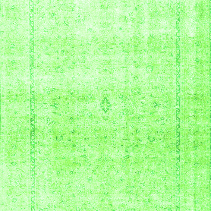 Serging Thickness of Machine Washable Persian Green Traditional Area Rugs, wshtr4500grn
