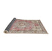 Sideview of Traditional Orange Salmon Pink Medallion Rug, tr4501