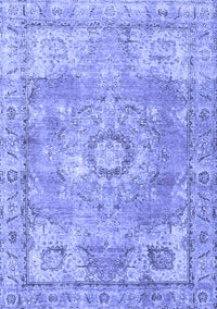 Medallion Blue Traditional Rug, tr4501blu