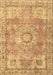 Medallion Brown Traditional Rug, tr4501brn