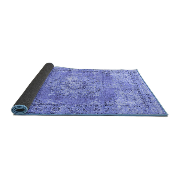 Sideview of Medallion Blue Traditional Rug, tr4501blu
