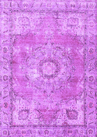 Medallion Purple Traditional Rug, tr4501pur