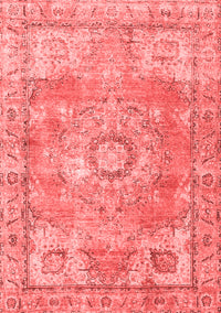 Medallion Red Traditional Rug, tr4501red