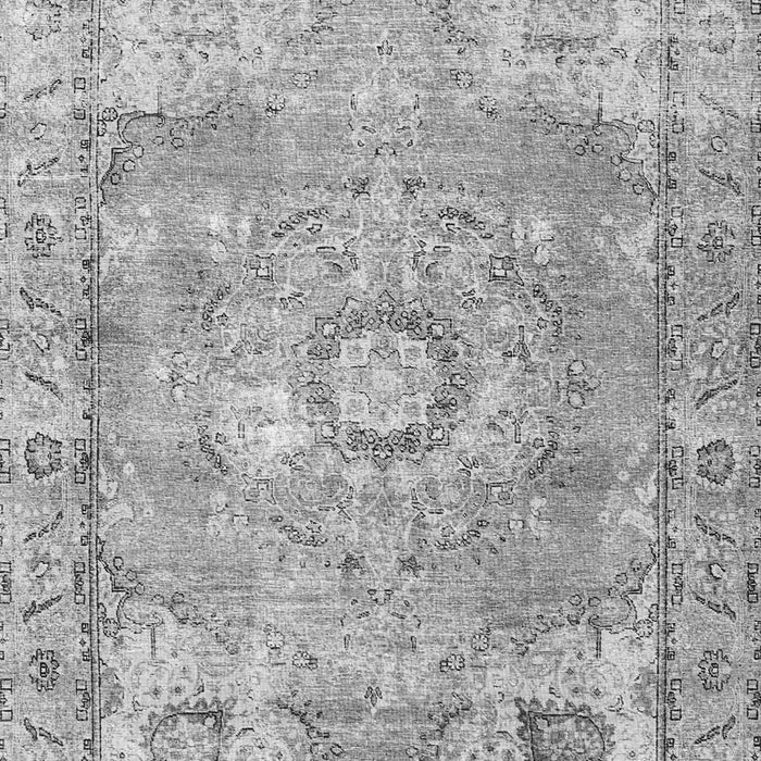 Serging Thickness of Machine Washable Medallion Gray Traditional Rug, wshtr4501gry