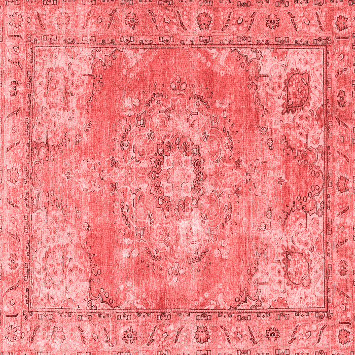 Machine Washable Medallion Red Traditional Rug, wshtr4501red